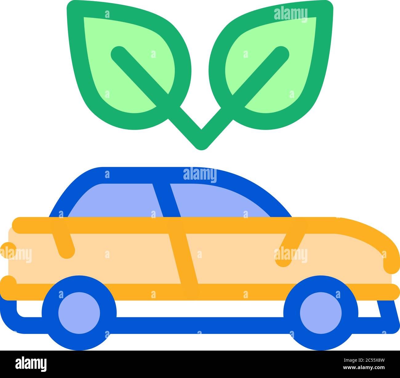 electro ecology environmental protection car icon vector outline ...