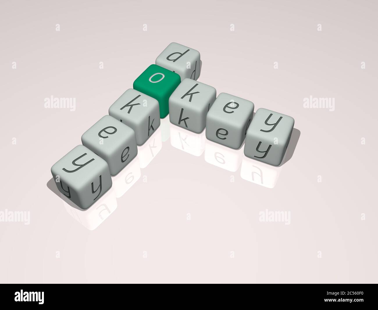 Crosswords Of Okey Dokey Arranged By Cubic Letters On A Mirror Floor Concept Meaning And Presentation 3d Illustration Stock Photo Alamy