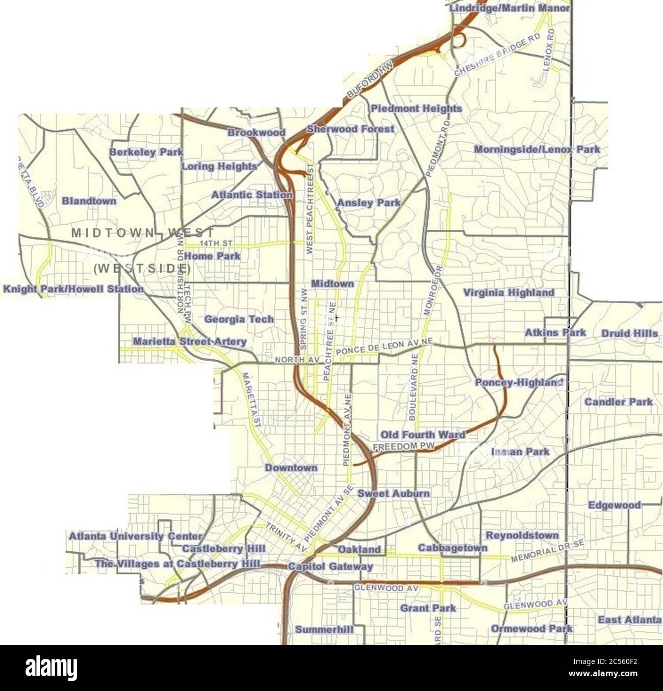 Intown atlanta neighborhoods Stock Photo Alamy