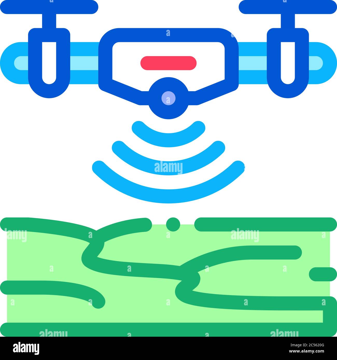 drone height sensor icon vector outline illustration Stock Vector Image ...