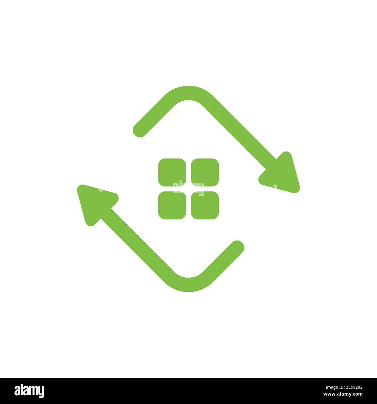 circle rotation arrow home symbol logo vector Stock Vector