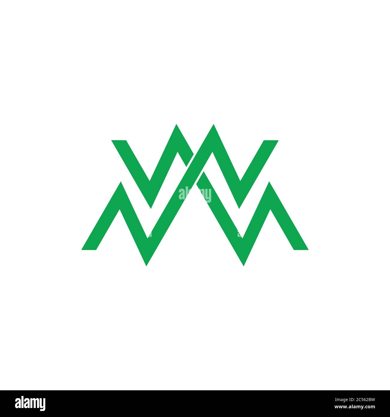 abstract letter m green mountain logo vector Stock Vector Image & Art ...