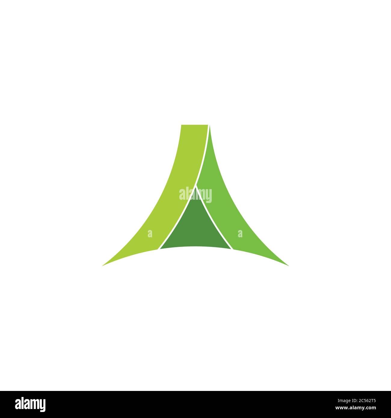 abstract mountain green triangle geometric design symbol vector Stock Vector