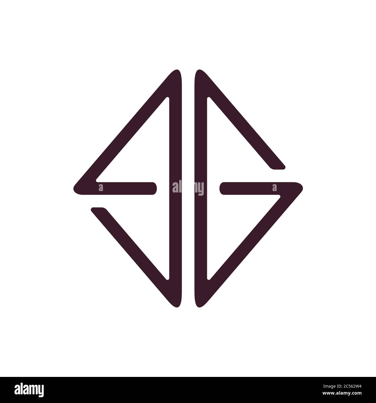 letter eg abstract square logo vector Stock Vector
