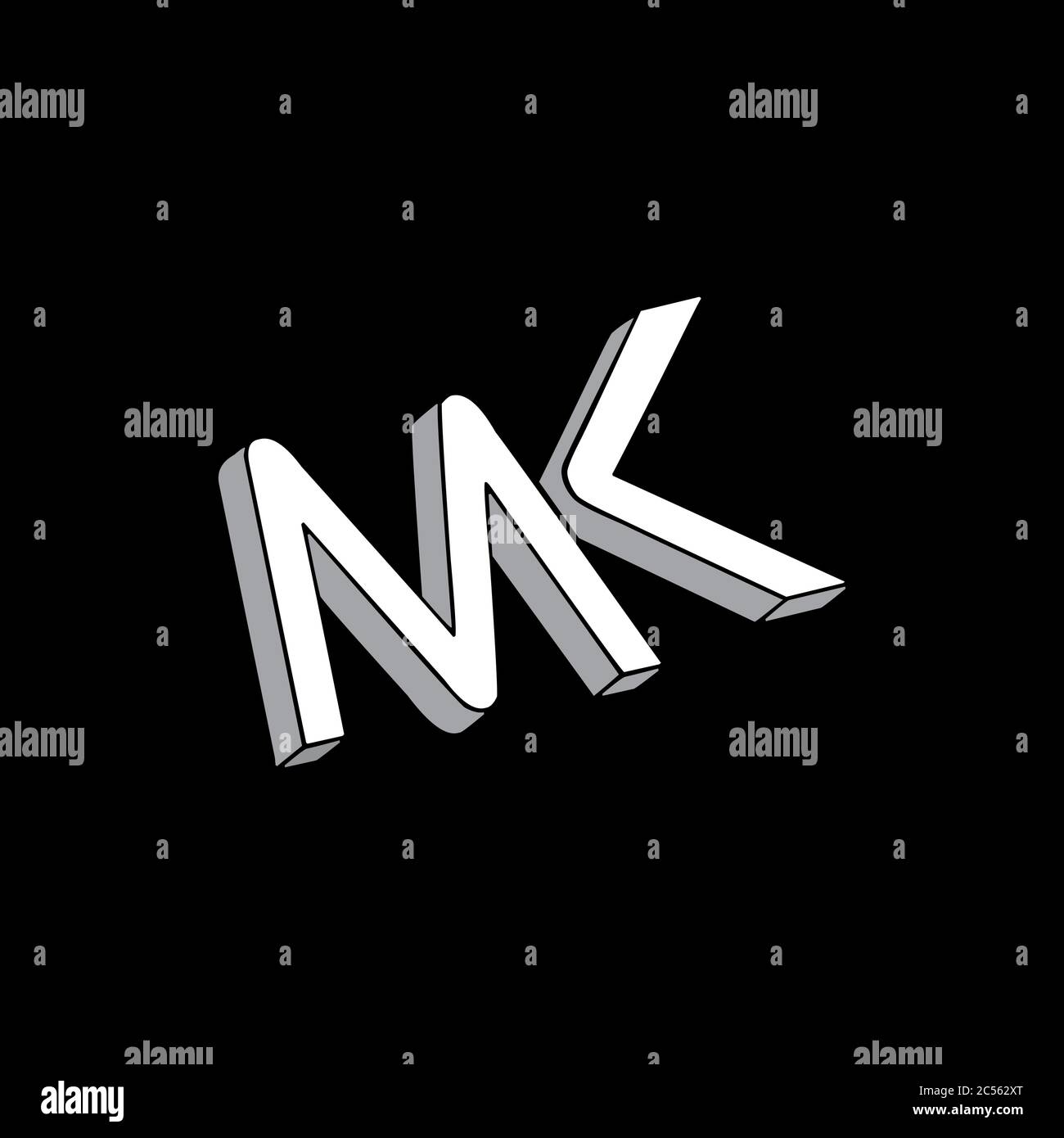 letters mk 3d logo vector Stock Vector Image & Art - Alamy