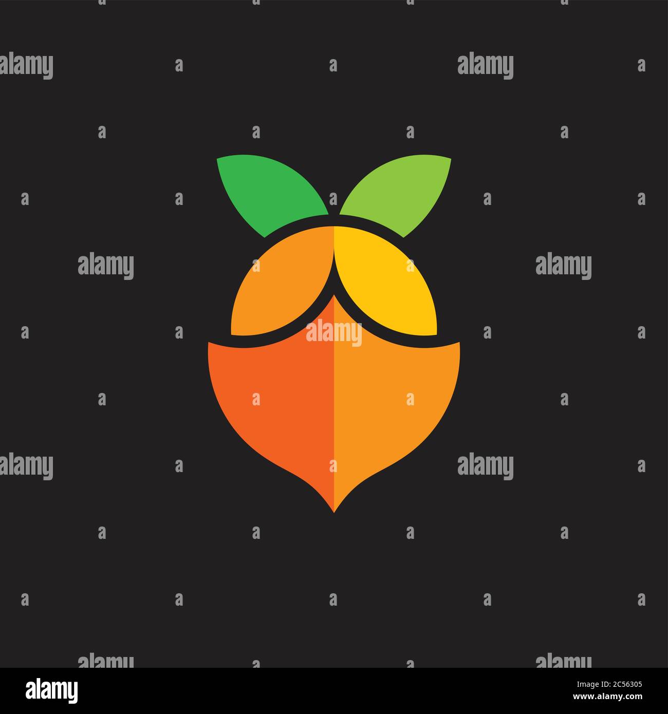 lemonade colorful geometric shadow design symbol logo vector Stock