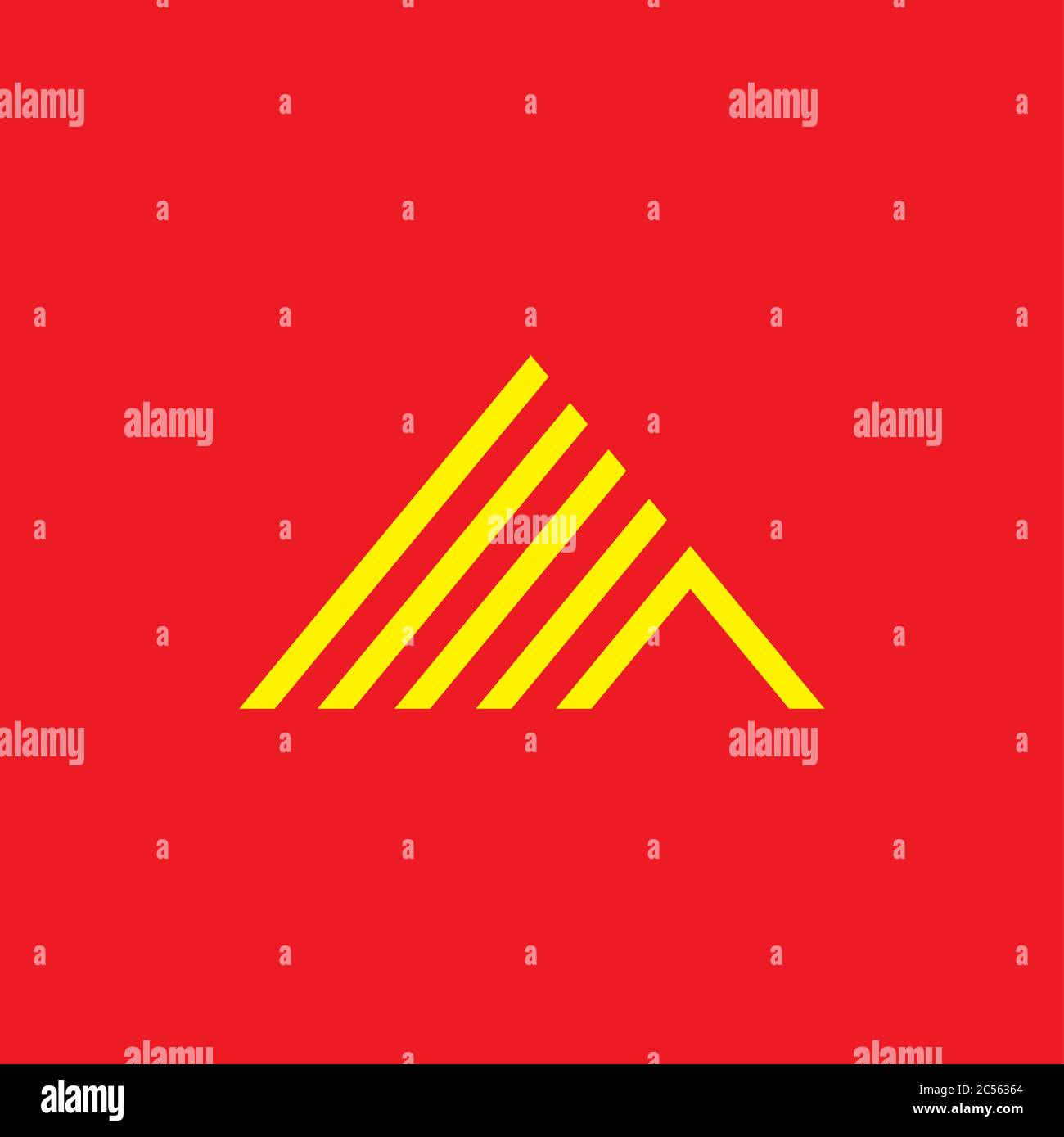 triangle stripes line geometric arrow logo vector Stock Vector Image ...