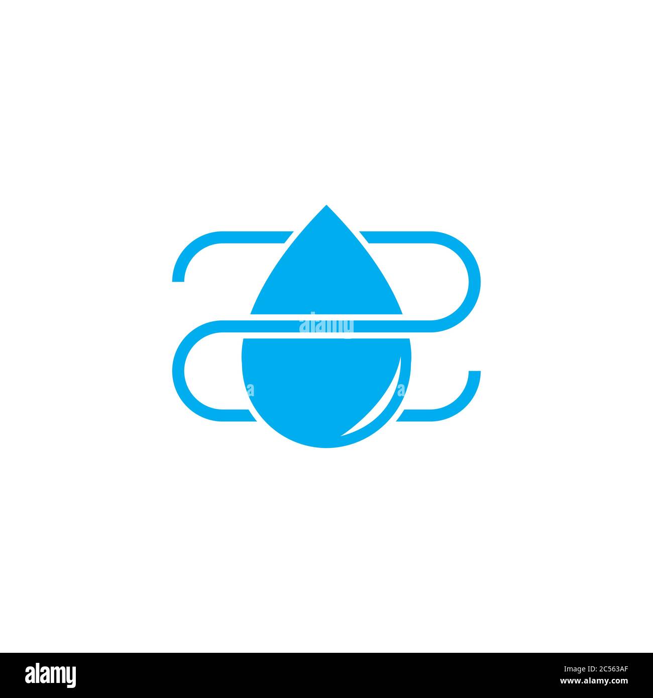 letter z overlapping drop water logo vector Stock Vector