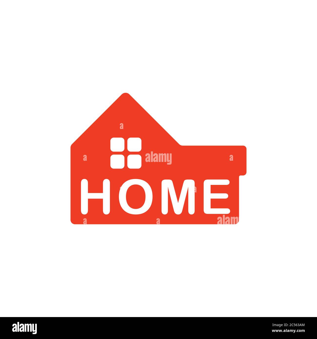simple geometric home text logo vector Stock Vector Image & Art - Alamy
