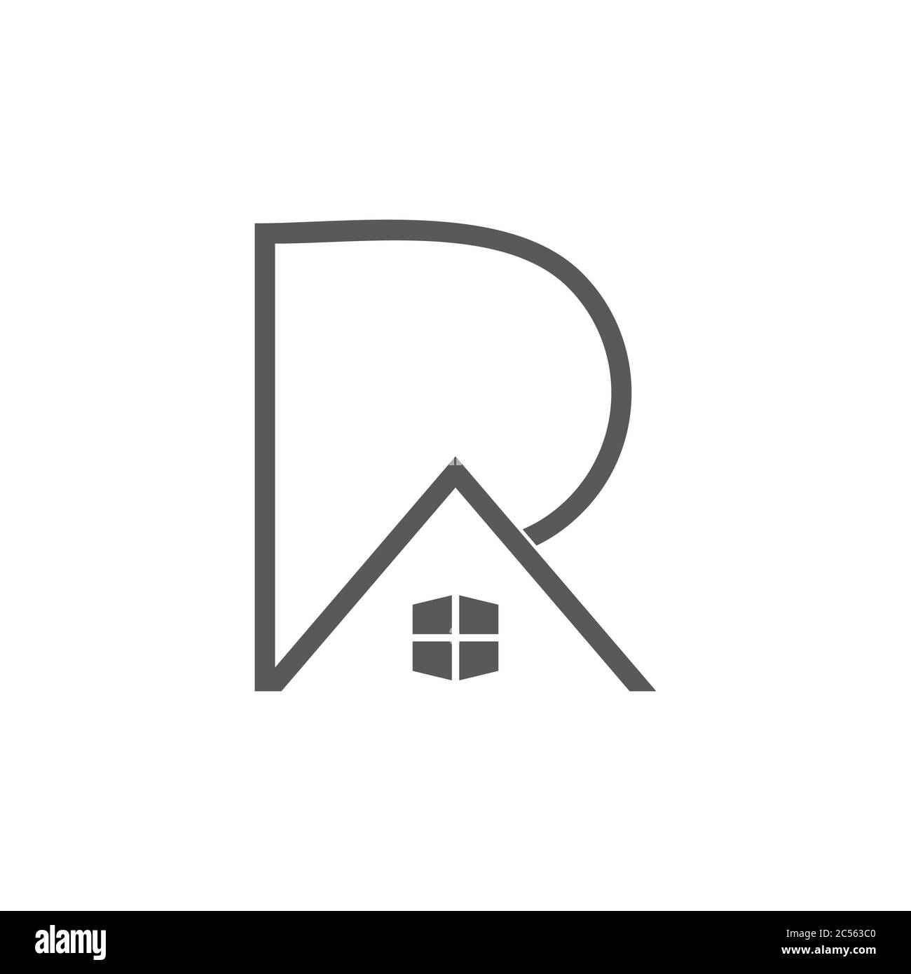 letters pa or ra home design logo Stock Vector