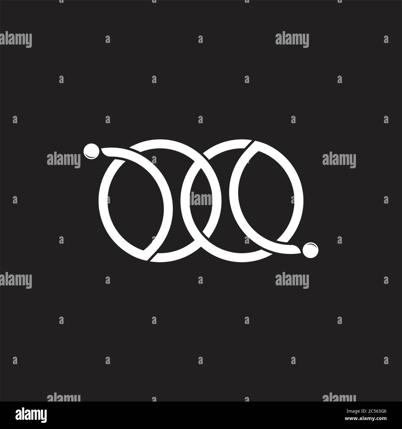 linked circle geometric line dots chain logo vector Stock Vector Image ...