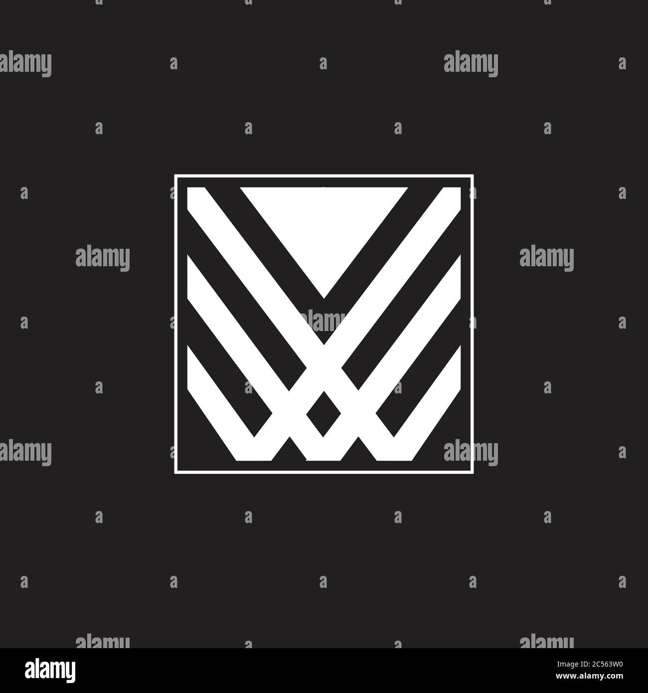 letter w wings geometric square logo vector Stock Vector Image & Art ...