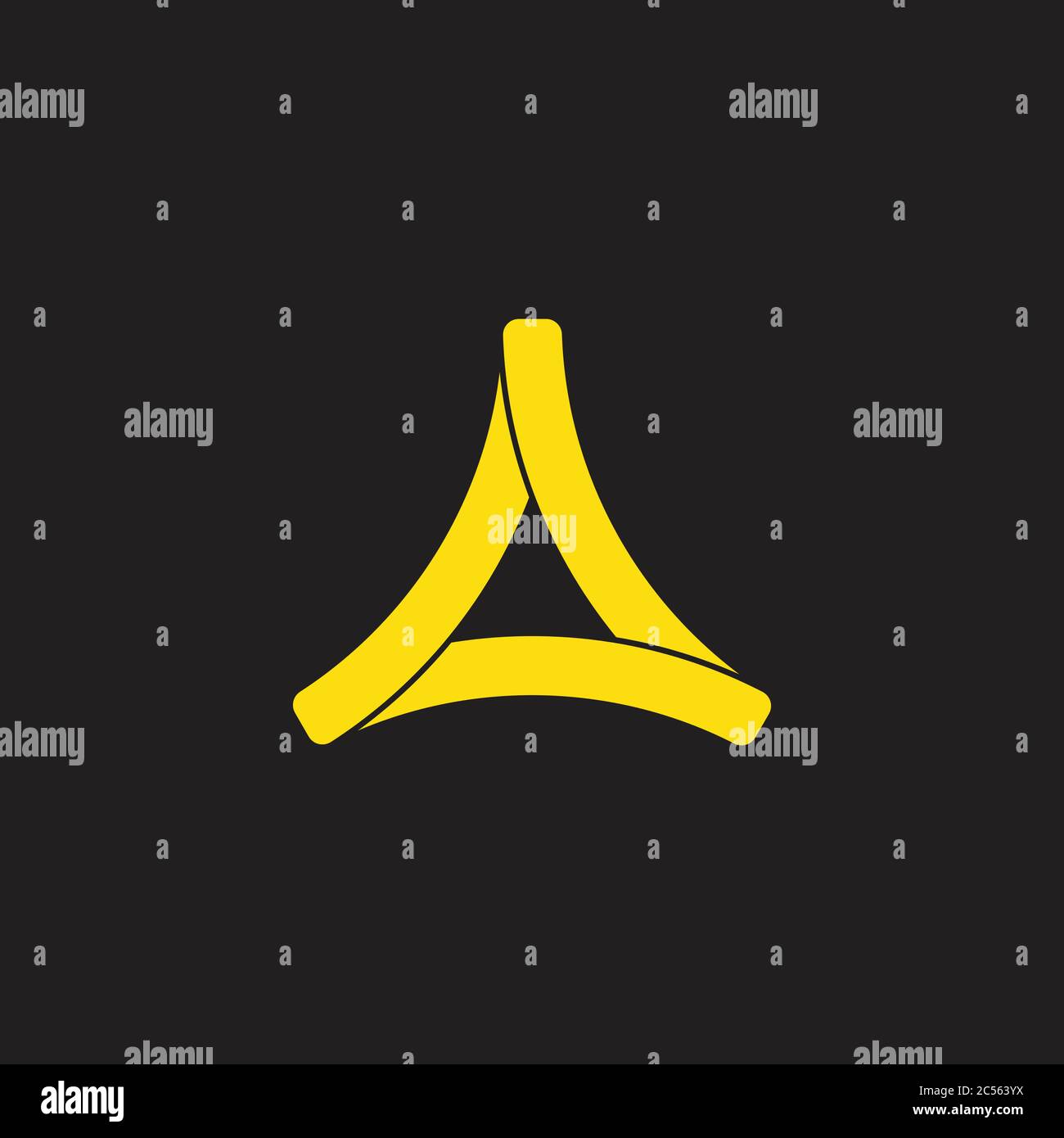 triangle geometric 3d line overlapping design vector Stock Vector