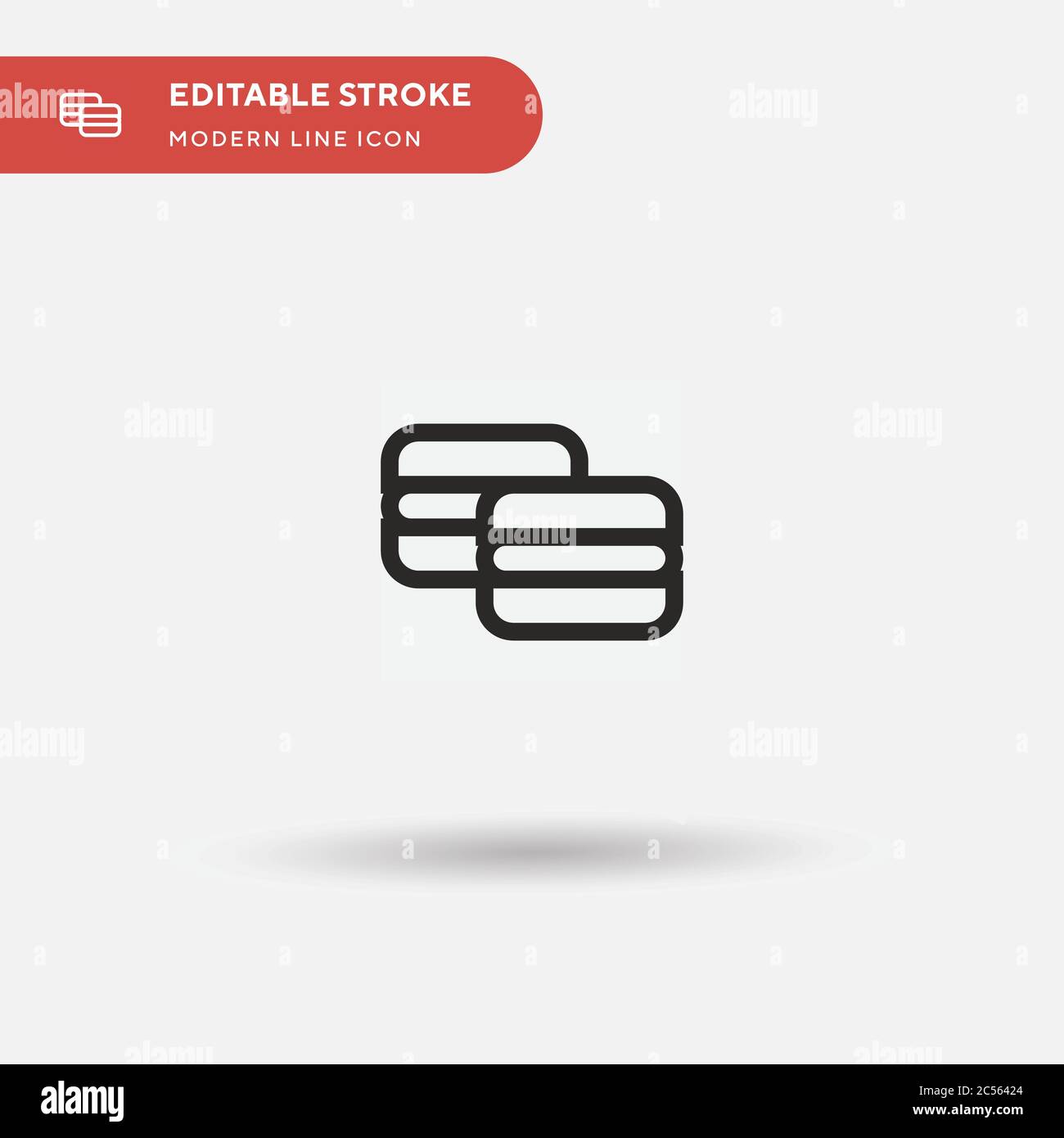 Macarons Simple vector icon. Illustration symbol design template for web mobile UI element. Perfect color modern pictogram on editable stroke. Macarons icons for your business project Stock Vector