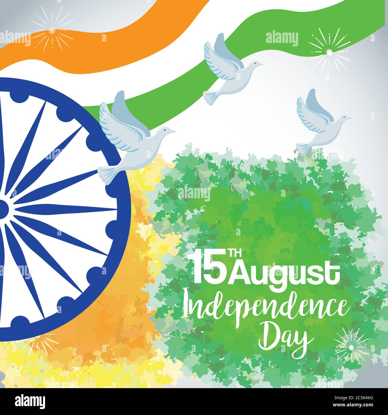 indian happy independence day, celebration 15 august, with ashoka ...