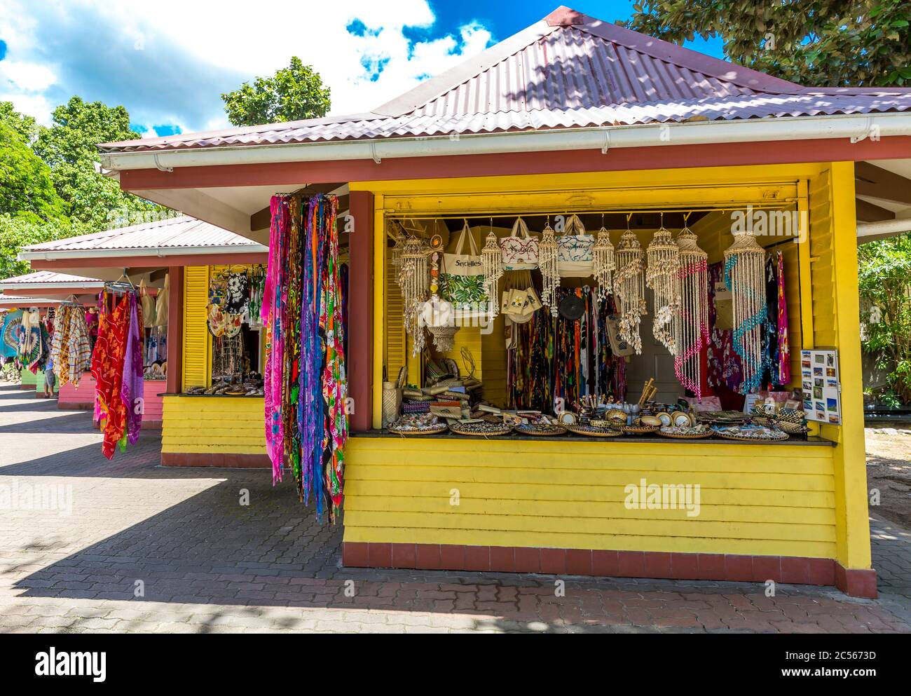 Souvenir shops, Victoria, Mahe Island, Seychelles, Indian Ocean, Africa