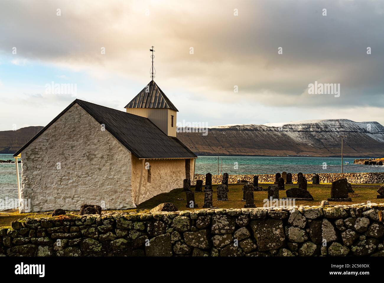Kirkjubøur, Streymoy Island, Faroe Islands Stock Photo