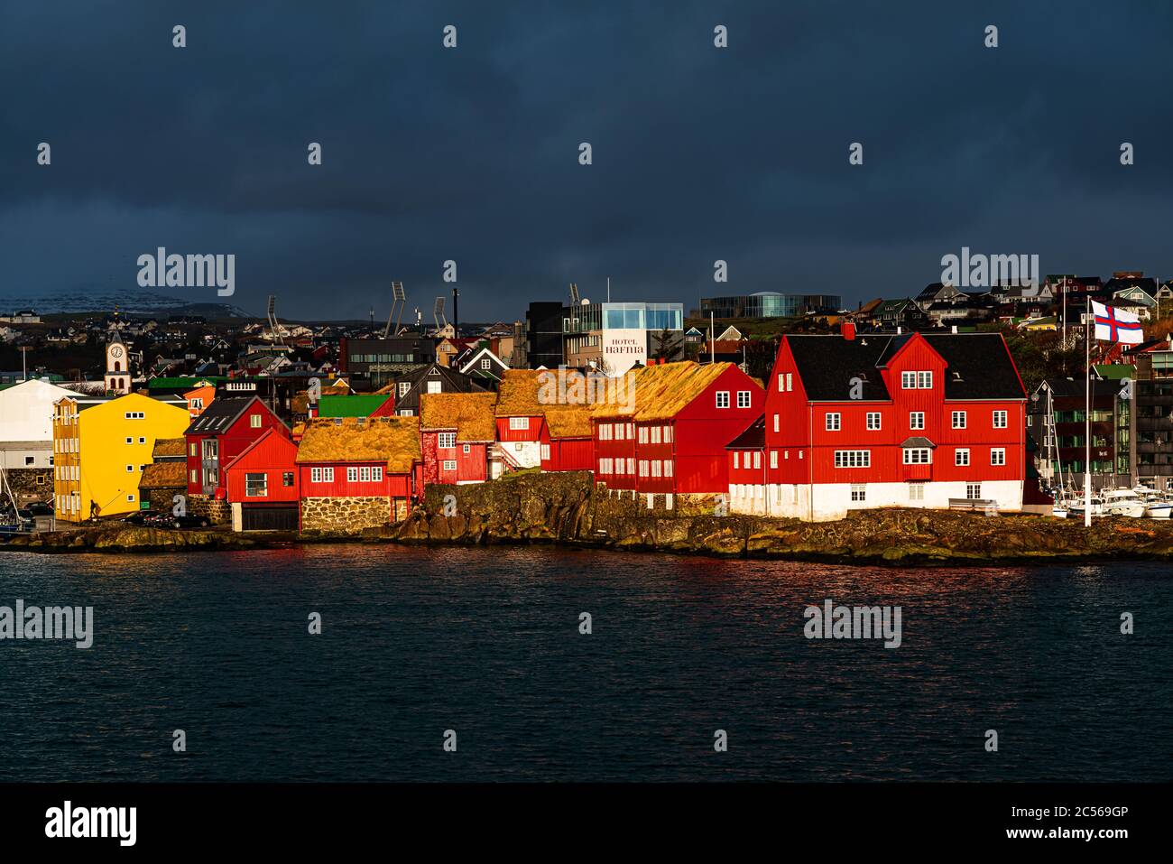 Government district Tinganes, Torshavn, Faroe Islands Stock Photo