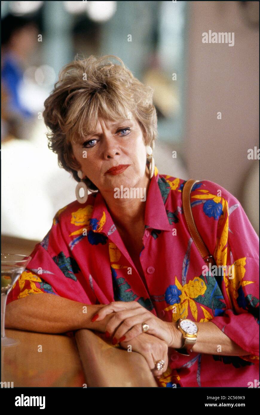 Actress Anne Francis acting in the movie Laguna Heat in 1986 Stock Photo