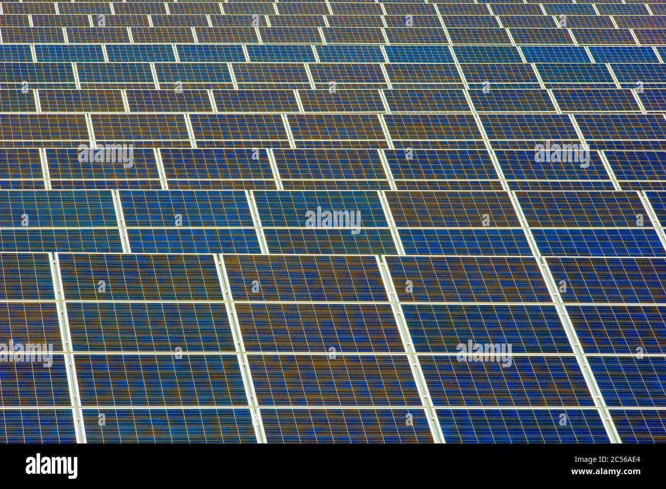 Solar park, Saarburg, Saar Valley, Rhineland-Palatinate, Germany Stock Photo