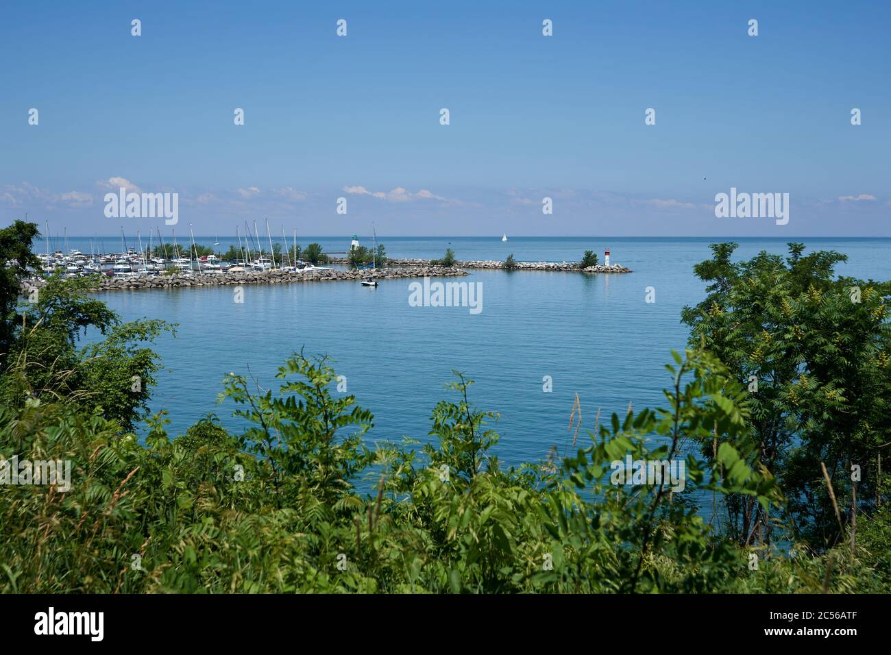 Port Dalhousie Marina and Lake Ontario in the Niagara region of Canada