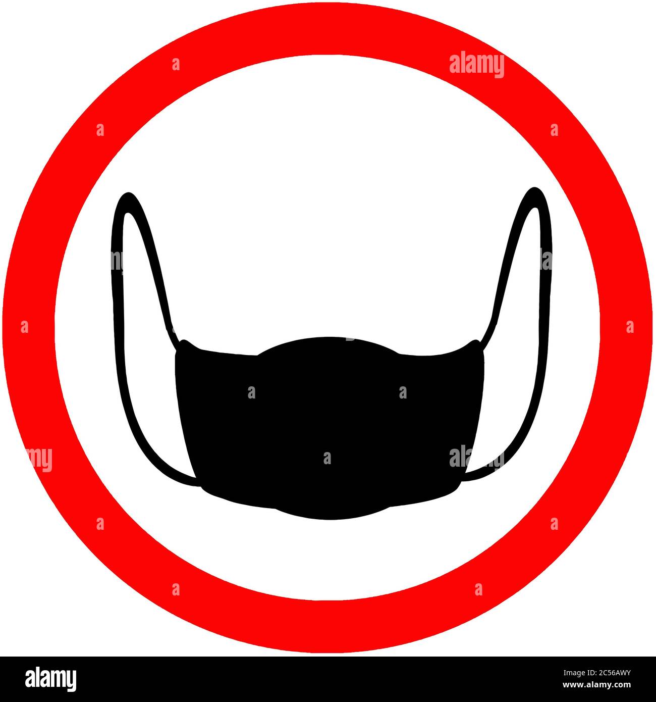 Face mask mandatory sign Stock Photo Alamy