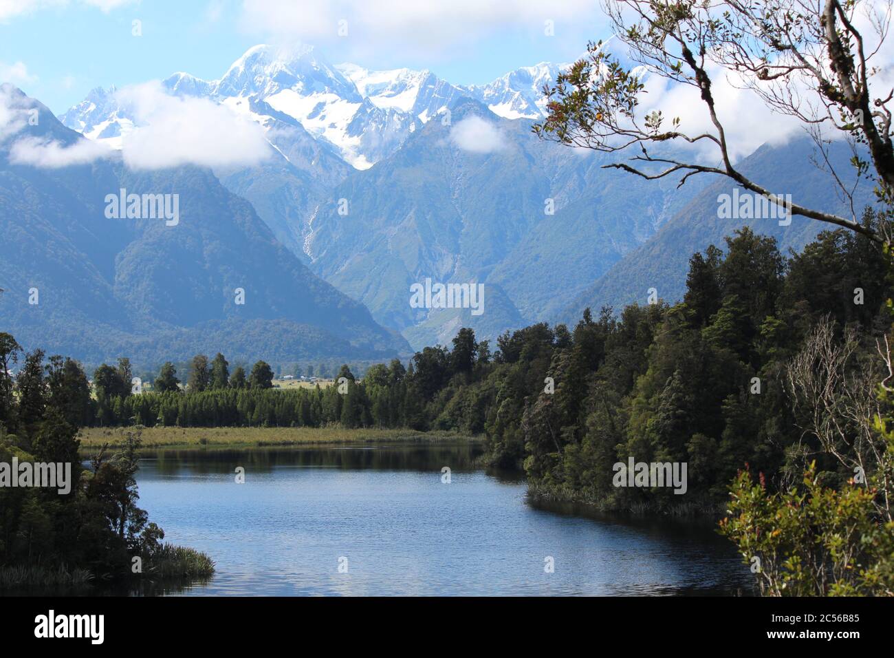 Beautiful Lake Matheson in New Zealand Stock Photo - Alamy