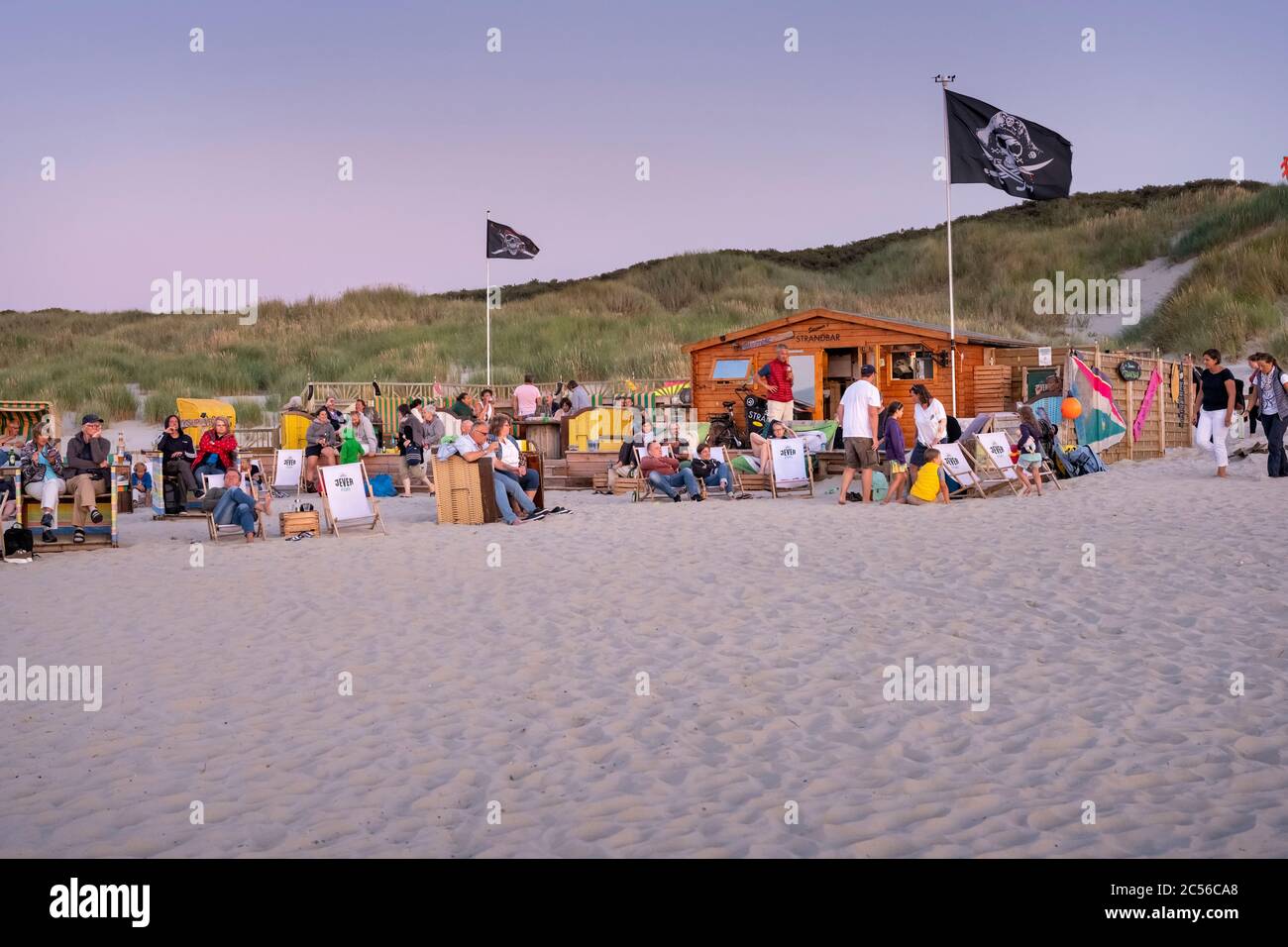 Germany, Lower Saxony, East Frisia, Juist, Steimers Strandbar. Stock Photo