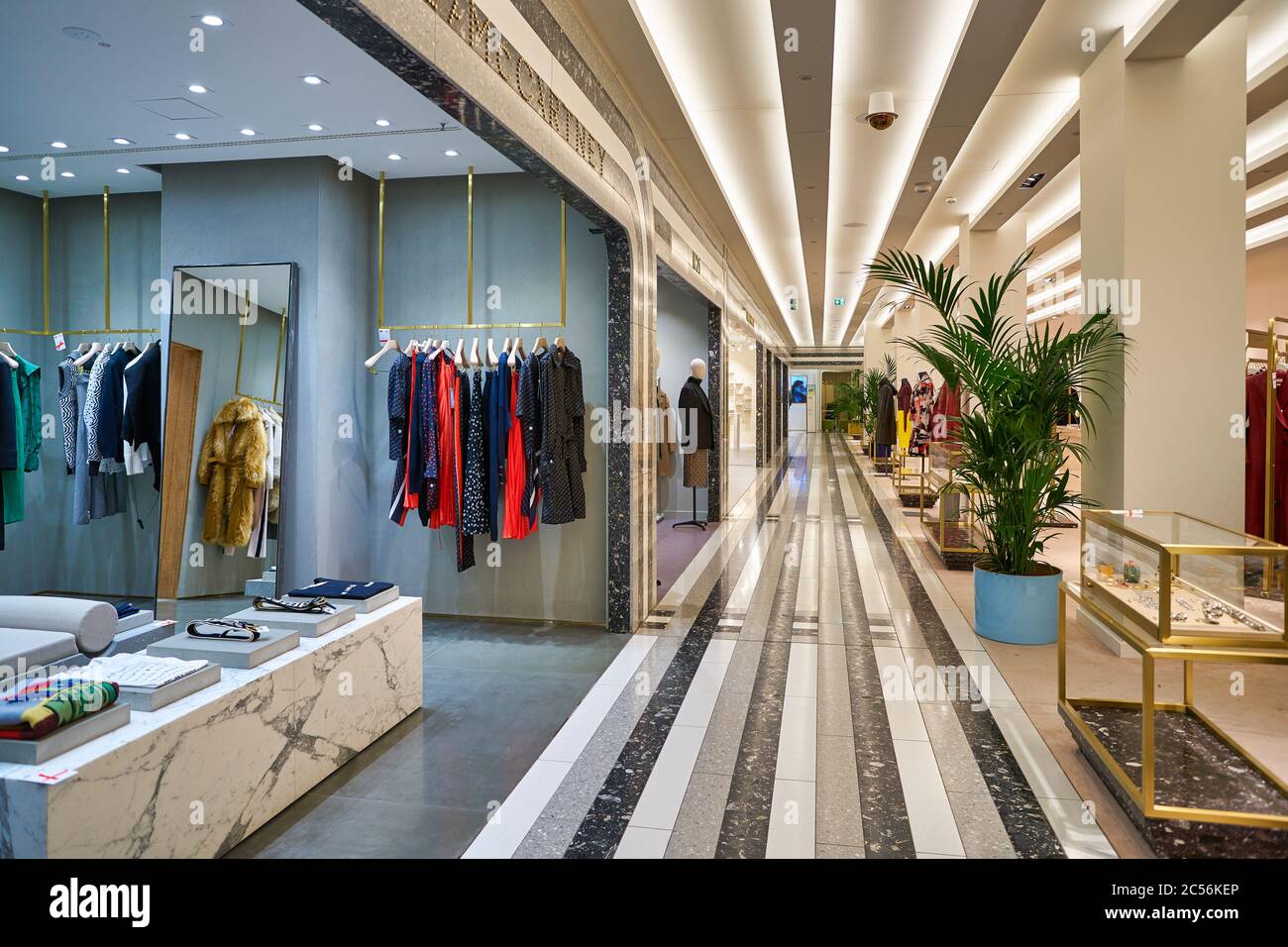 BERLIN, GERMANY - CIRCA SEPTEMBER, 2019: Christian Louboutin bags and shoes  on display at the Kaufhaus des Westens (KaDeWe) department store in Berlin  Stock Photo - Alamy