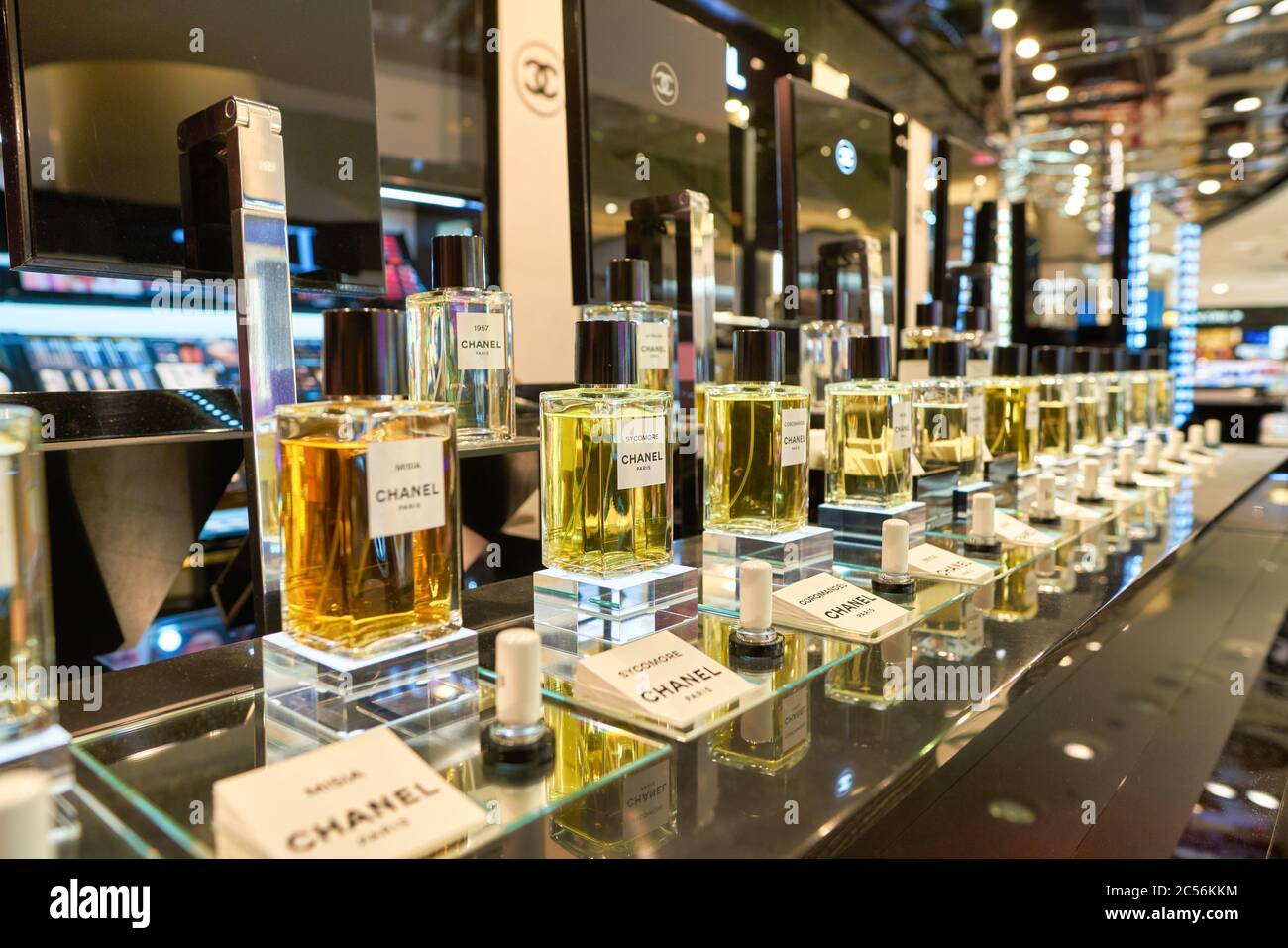 BERLIN, GERMANY - CIRCA SEPTEMBER, 2019: range of Chanel perfumes