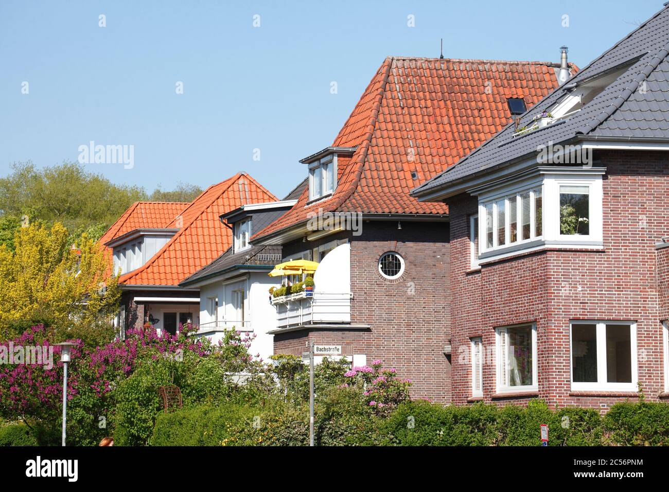 Modern residential buildings, Oldenburg in Oldenburg, Lower Saxony, Germany, Europe Stock Photo