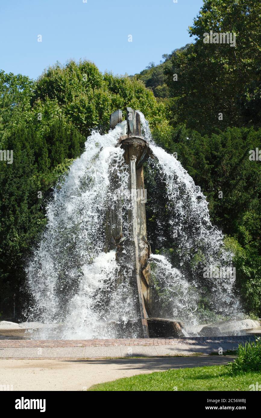 Fountain in the Friedrich-Ebert-Anlage, Heidelberg, Baden-Württemberg, Germany, Europe Stock Photo