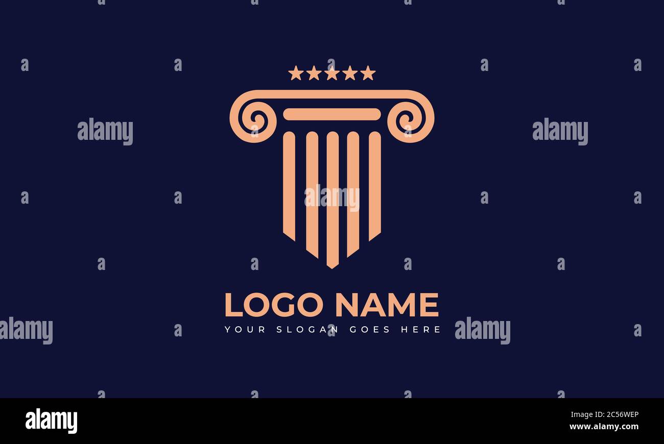 Lawyer Logo Design Template Stock Photo Alamy