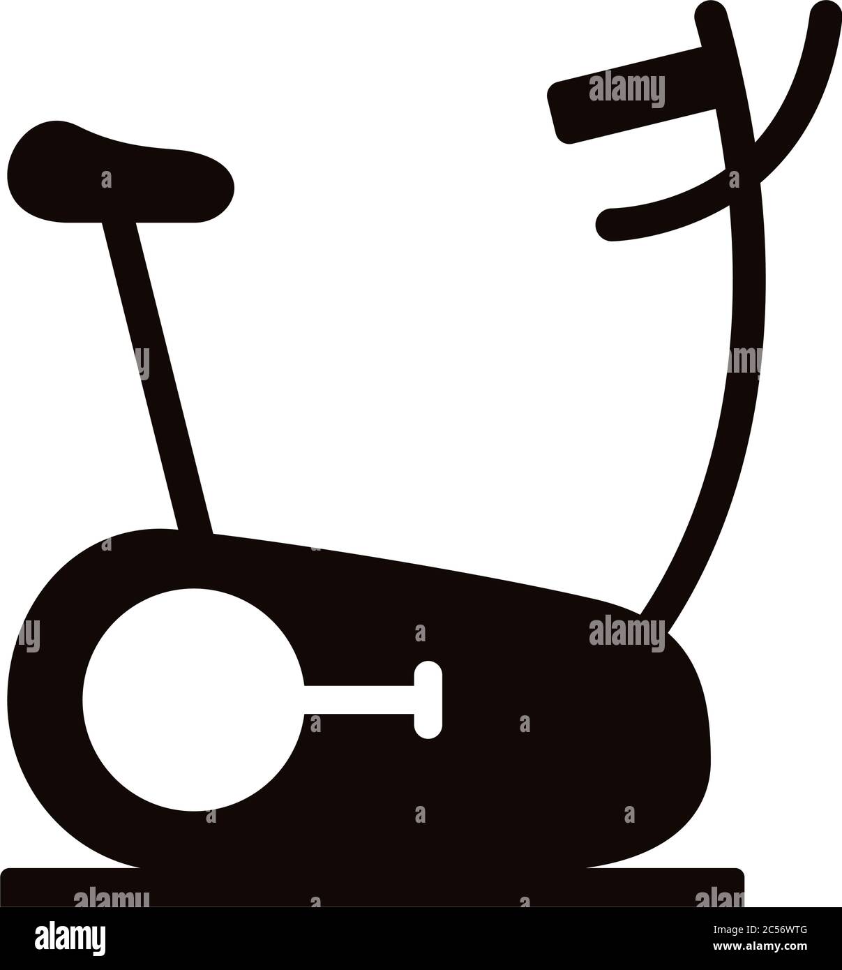 spinning bike gym equipment silhouette style icon vector illustration design Stock Vector