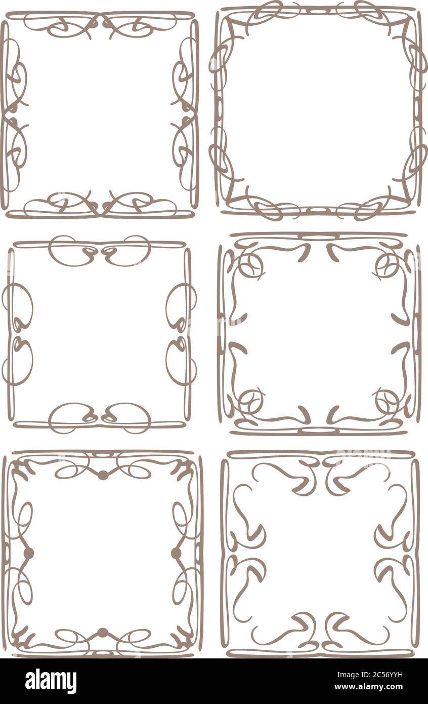Vector vintage decorative design borders and frames Stock Vector Image ...