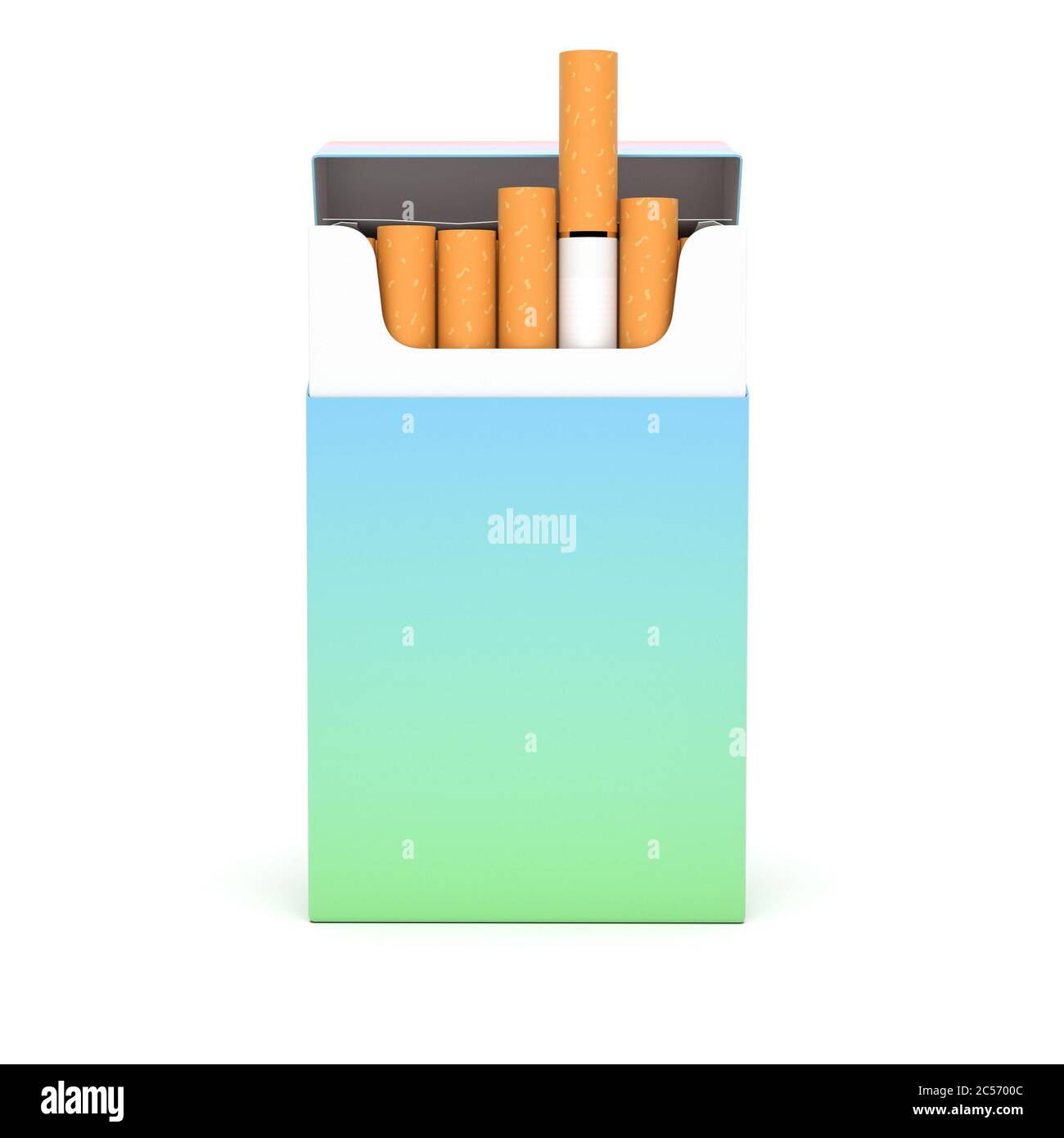 Open pack of cigarettes. Colored blank paper package Stock Photo Alamy