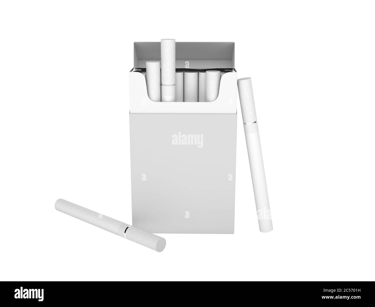 White pack of cigarettes. With white filter Stock Photo Alamy