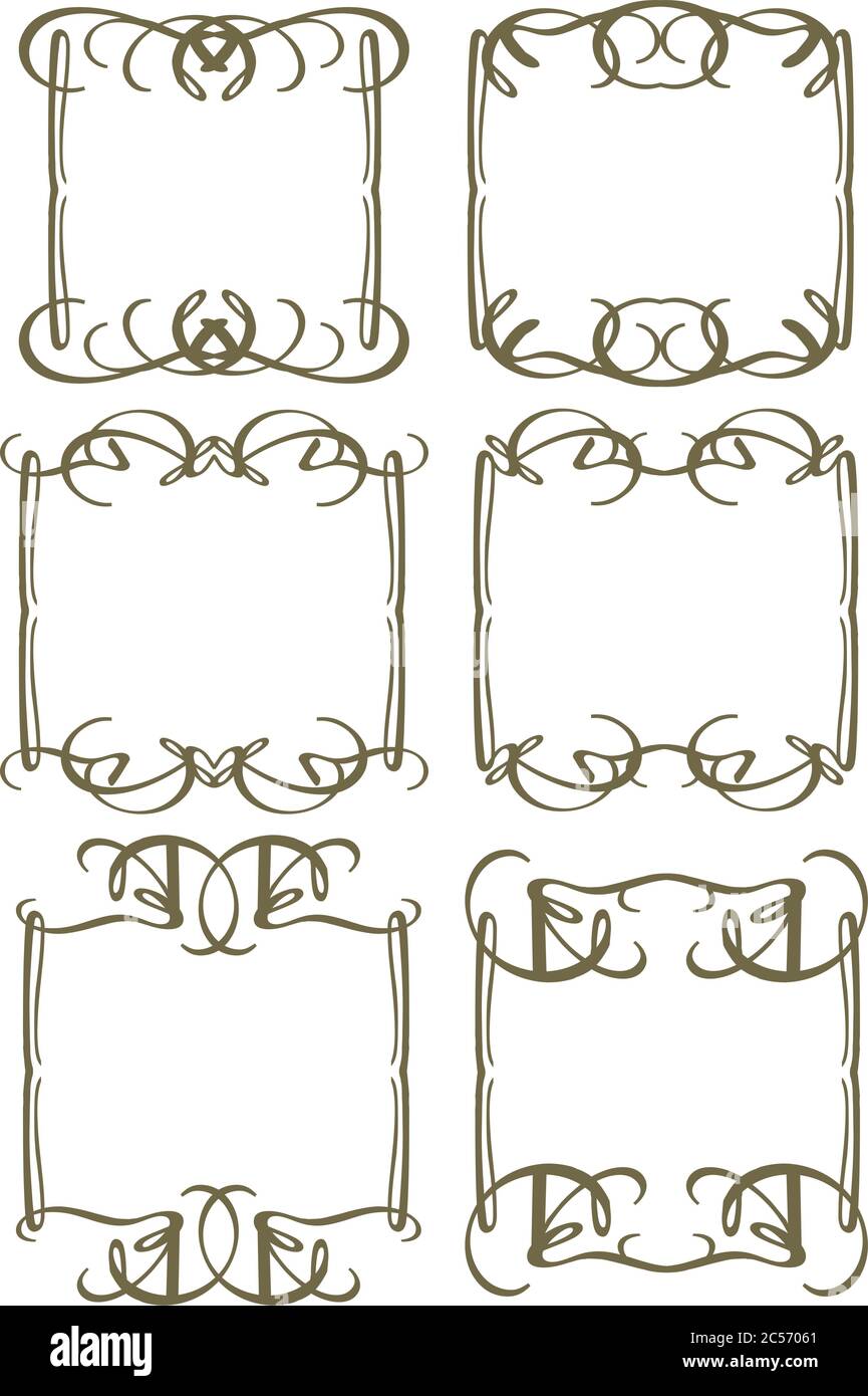 Vector vintage decorative design borders and frames Stock Vector Image ...