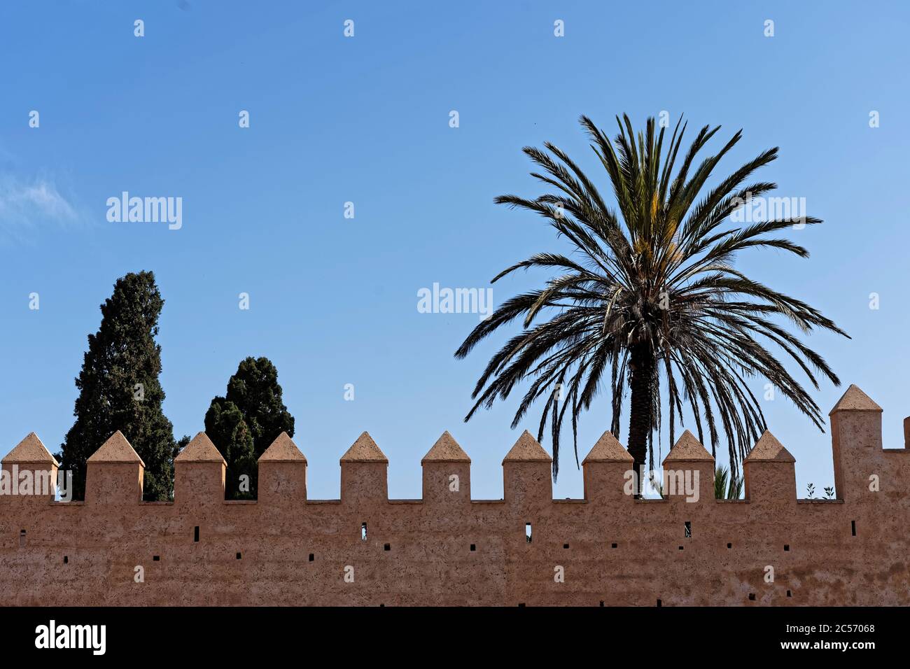 Wall surrounding Andalusian Gardens / Chellah Necropolis, Rabat ...