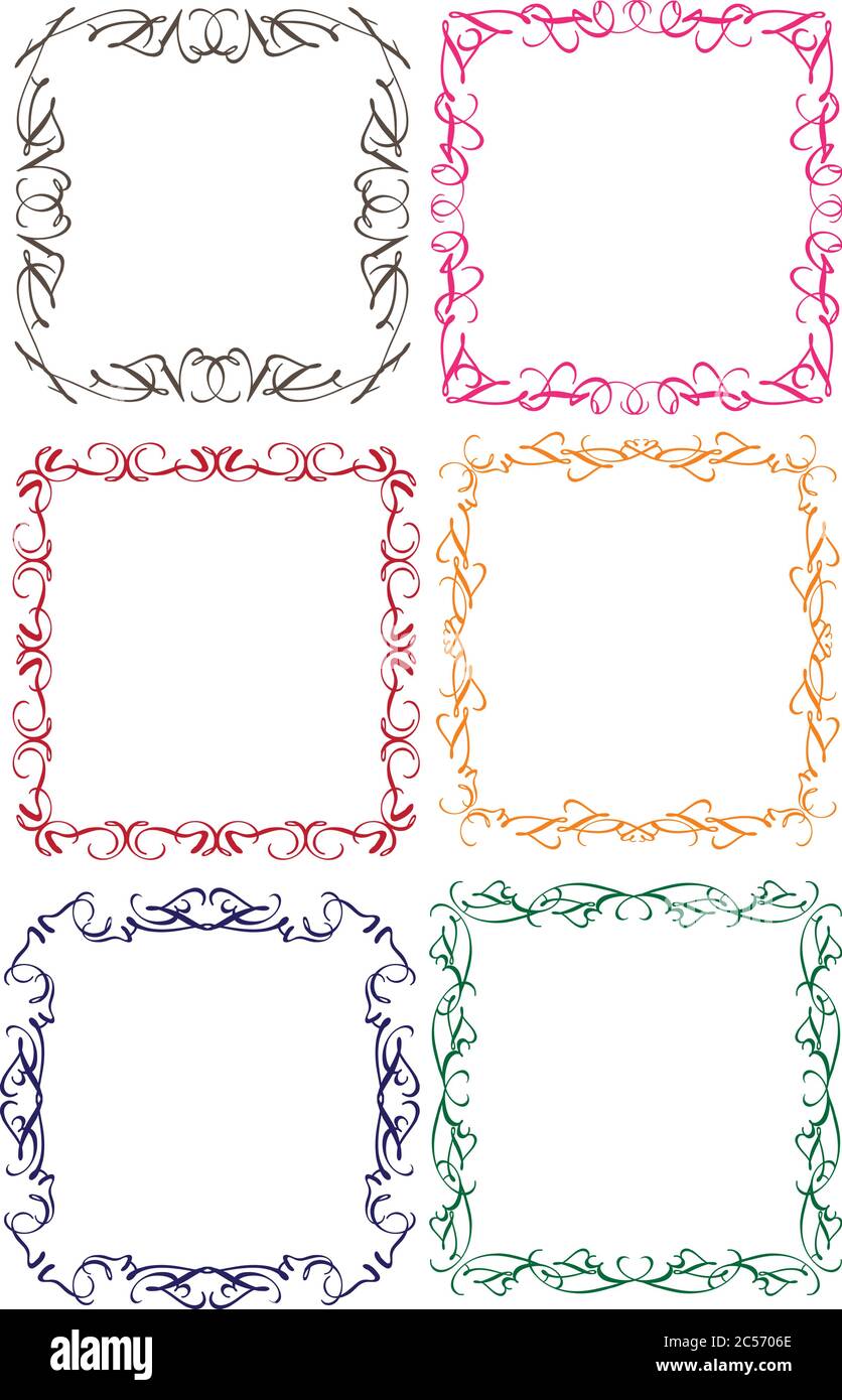 Vector vintage decorative design borders and frames Stock Vector Image ...