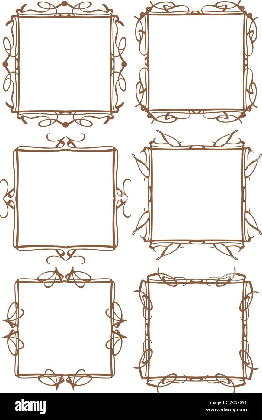 Vector vintage decorative design borders and frames Stock Vector Image ...