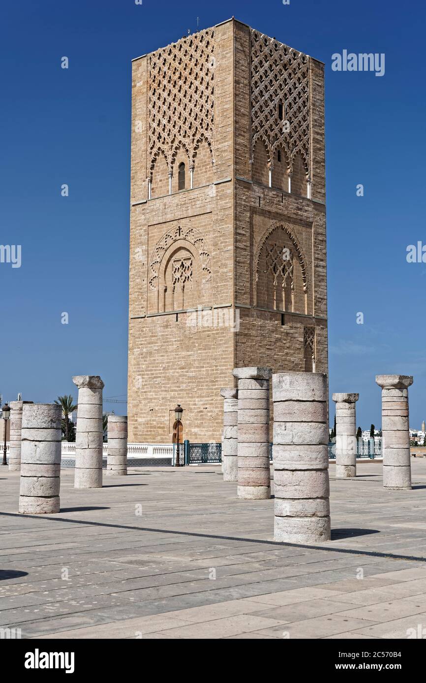 Hassan Tower, Rabat, Morocco Stock Photo