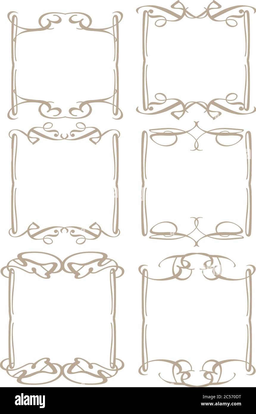 Vector vintage decorative design borders and frames Stock Vector Image ...