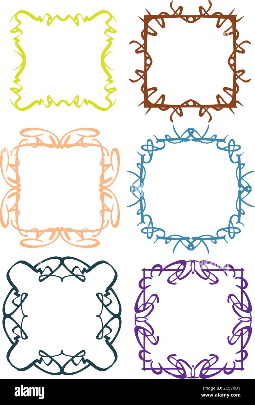 Vector vintage decorative design borders and frames Stock Vector Image ...
