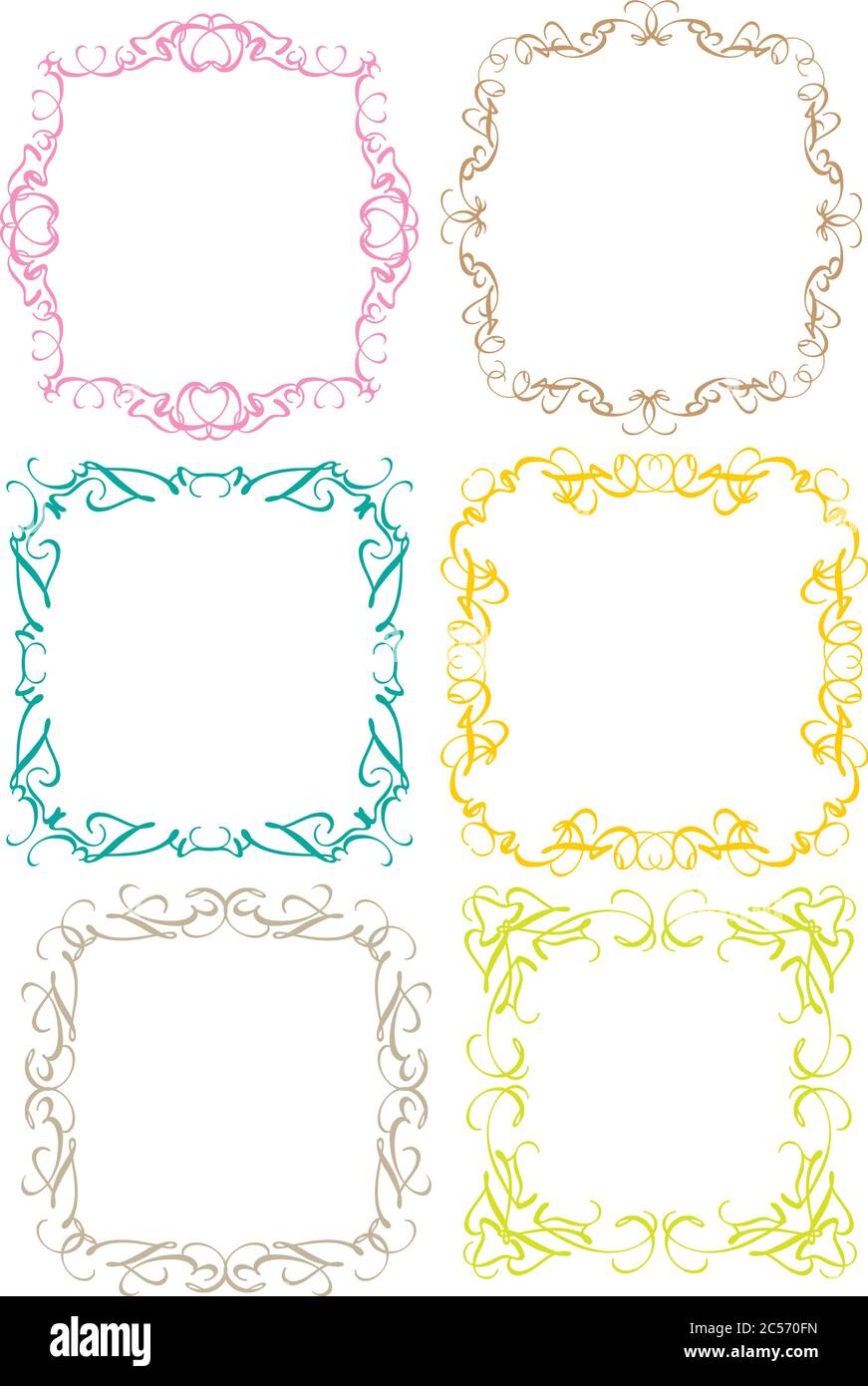 Vector vintage decorative design borders and frames Stock Vector Image ...