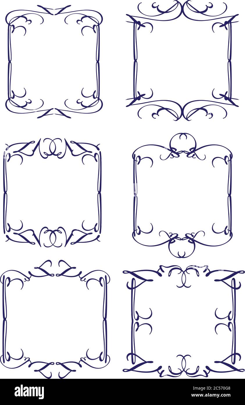 Vector vintage decorative design borders and frames Stock Vector Image ...