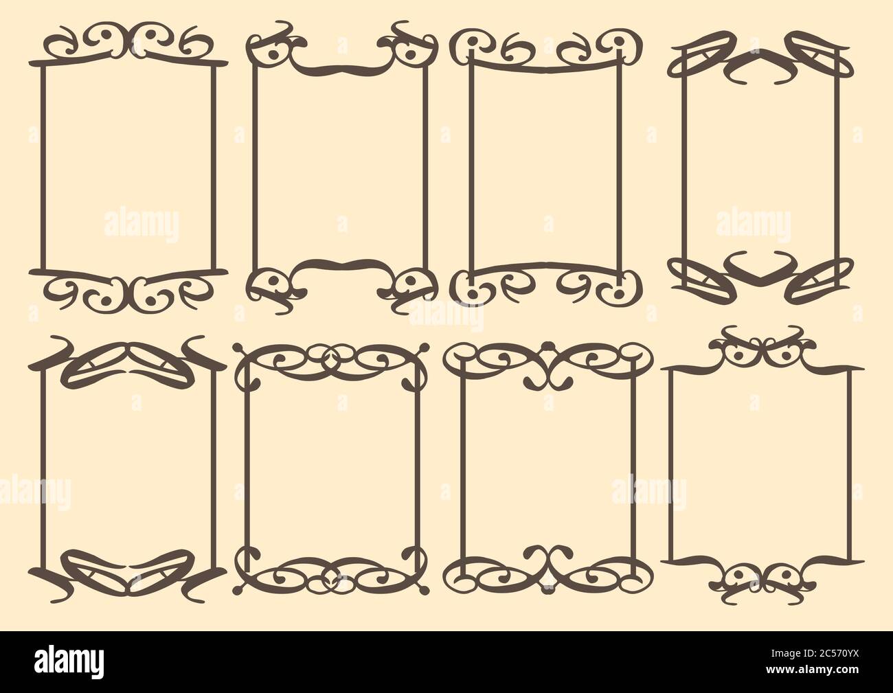 Vector vintage decorative design borders and frames Stock Vector Image ...