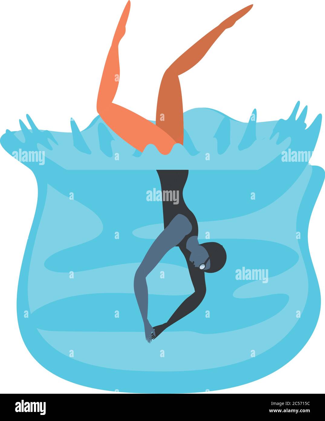Woman Floating Pool Cut Out Stock Images & Pictures - Alamy
