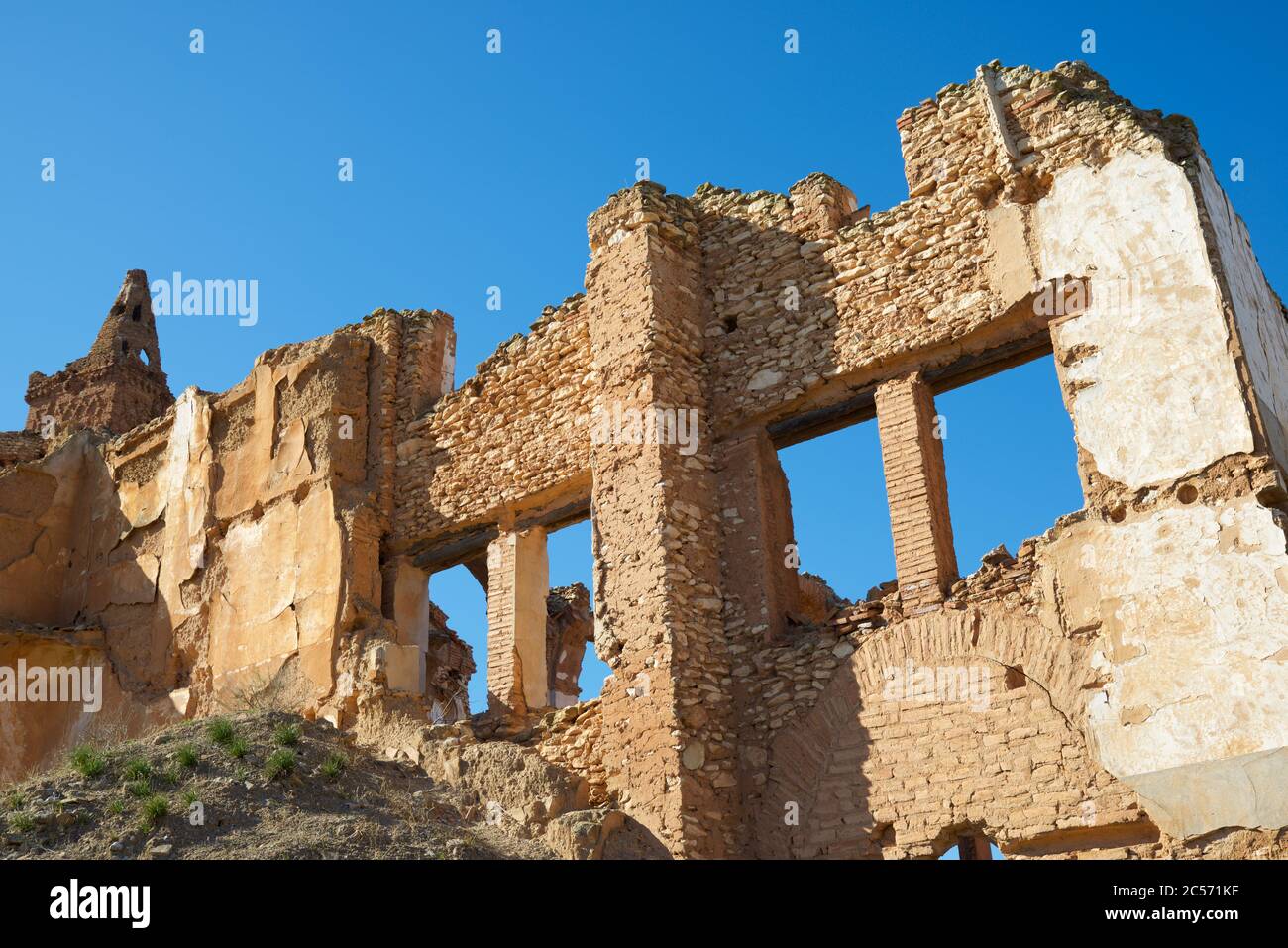 Ruins of Belchite, a town bombed during the Spanish Civil War, Zaragoza