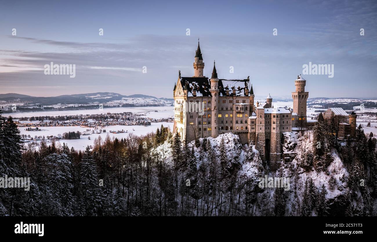 Germany, Bavaria, Allgäu, Neuschwanstein Castle Stock Photo